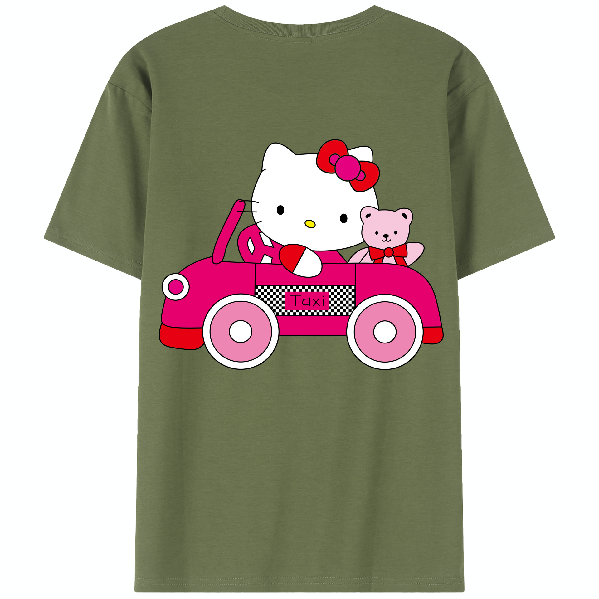 （画像用） Hello Kitty ハローキティ 綿100％半袖Tシャツ（背面プリント）